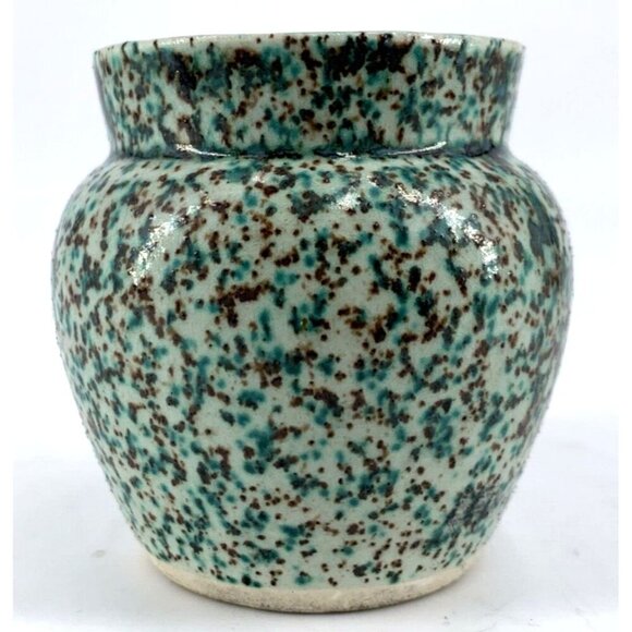 Mini Vase Planter Spatterware 2.5" Hand Crafted Thin Air Plant Vintage - Picture 4 of 7